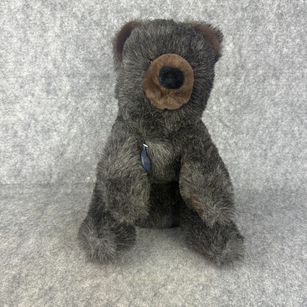 Gund Collectors Classic Teddy Bear Plush 14"‎ Brown Gray 1977 Vintage with tags